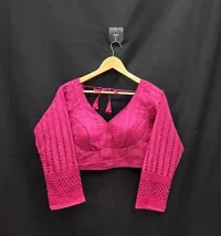 Women's Cotton Trendy Hakoba Full Sleeves Readymade Blouse-thumb1