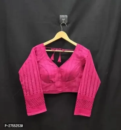Women's Cotton Trendy Hakoba Full Sleeves Readymade Blouse-thumb2