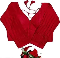 KIRAN FASHION Women's Cotton Trendy Hakoba Full Sleeves Readymade Saree Blouse-thumb2