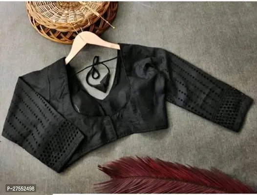 Women's Cotton Trendy Hakoba Full Sleeves Readymade Blouse-thumb3