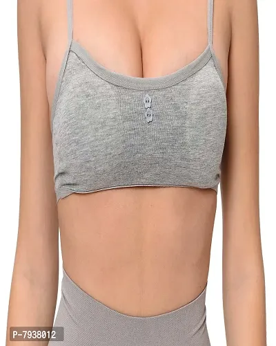 Stylish Cotton Hosiery Solid Sports Bras For Women-thumb4