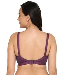 Elina Stylish Purple Cotton Hosiery Solid T-Shirt Bras For Women-thumb1
