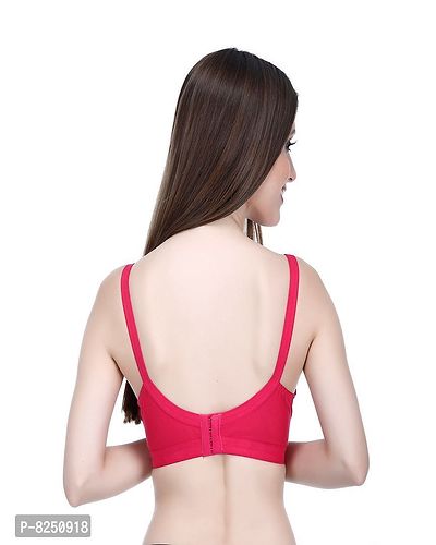 Stylish Fancy Cotton Non Padded Non-Wired Regular Bra For Women-thumb2