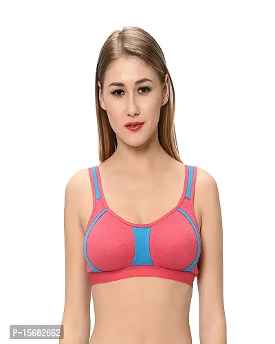 Stylish Pink Cotton Minimizer Bras For Women