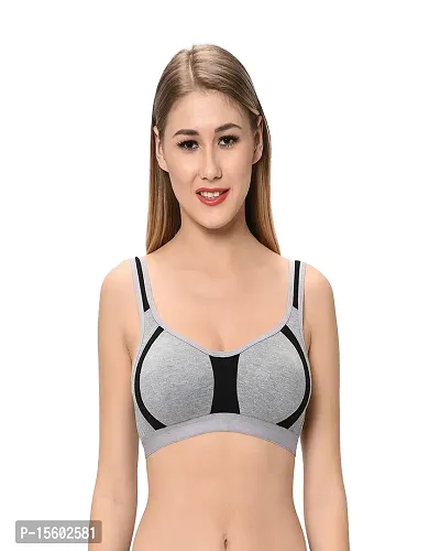Stylish Grey Cotton Minimizer Bras For Women-thumb0