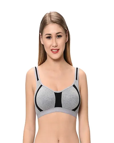 Stylish Grey Cotton Minimizer Bras For Women