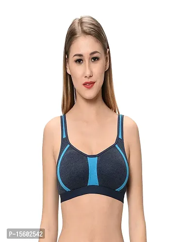 Stylish Blue Cotton Minimizer Bras For Women