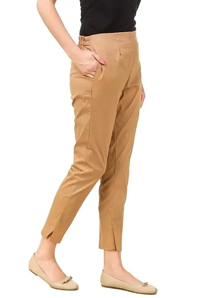 Solid Cotton Trouser for Women