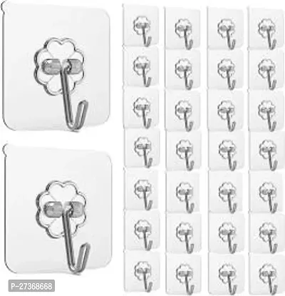 Self Adhesive Heavy Duty Sticky Hooks for Hanging, Pack of 30-thumb0
