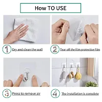 Self Adhesive Strong Hooks use for Wall, Diwal, Office, Furniture, Waterproof and Oil Proof Also use Kitchen, Bathroom, Ceiling Office, Window, Multiuse Hook. (12)-thumb3