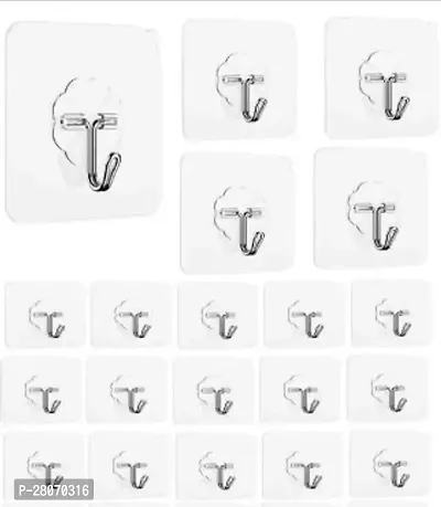 Self Adhesive Strong Hooks use for Wall, Diwal, Office, Furniture, Waterproof and Oil Proof Also use Kitchen, Bathroom, Ceiling Office, Window, Multiuse Hook. (25)