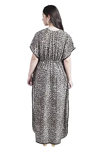 Women 3Pes Combo Satin Printed Maxi Kaftan Nighty Kaftan Night Gown-thumb1