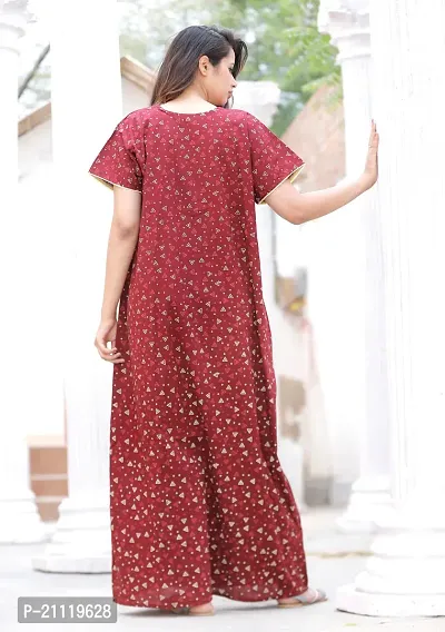 Elegant Cotton Nighty For Women-thumb2