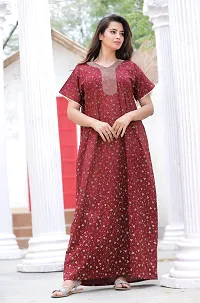 Elegant Cotton Nighty For Women-thumb4