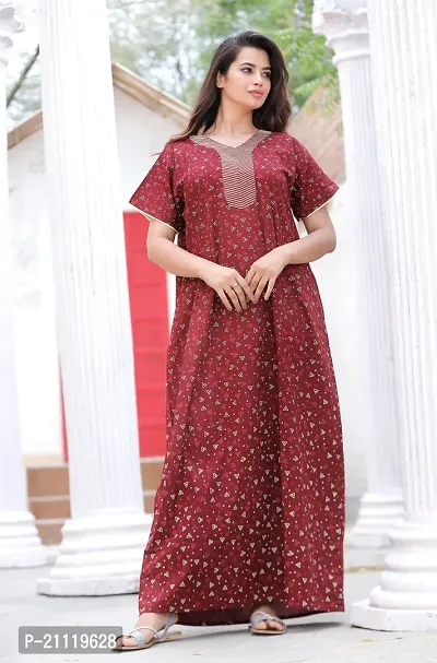 Elegant Cotton Nighty For Women-thumb5