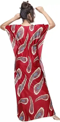 Elegant Multicoloured Satin  Nighty For Women Pack Of 2-thumb1