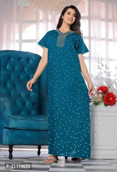 Elegant Cotton Nighty For Women-thumb3