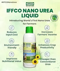 Nano Urea Lequid Nitrogen Fertilizer Soil Application And Water Soluble For All Plants And Garden 500 Ml X 2 Bottles - -1 Lit - Liquid-thumb1