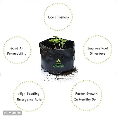 5 X 7 Inch Plastic Poly Grow Bags For Home Gardens - Perfect For Plantation And Used In Every Plant Nursery - Ideal For Home Plants -Black - 300 Qty-thumb5