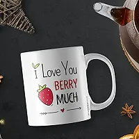 Purezento ""I Love You Better Half I Love You Berry Much"" Couple Ceramic Tea/Coffee Mug for Valentine Day Gift for Girlfriend,Boyfriend,Husband,Wife,Friends,Anniversary,Hubby Wifey,Birthday,Set of 2-thumb3
