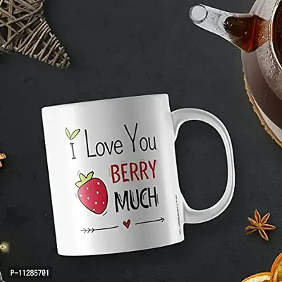 Purezento ""I Love You Better Half I Love You Berry Much"" Couple Ceramic Tea/Coffee Mug for Valentine Day Gift for Girlfriend,Boyfriend,Husband,Wife,Friends,Anniversary,Hubby Wifey,Birthday,Set of 2-thumb4
