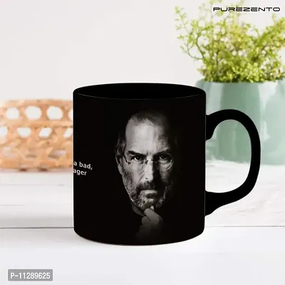 PUREZENTO Ceramic Steve Jobs Coffee Tea / Milk Cup (Multicolour)-thumb3