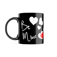 Purezento Be Mine Valentine Gift for Couple/Bf/Gf/Husband/Wife Ceramic Coffee Full Black Mug (350 ml)(Pack of 1)-thumb3