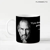 PUREZENTO Ceramic Steve Jobs Coffee Tea / Milk Cup ( Multicolour)-thumb2