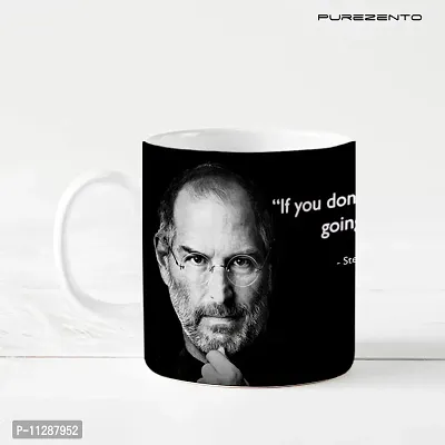 PUREZENTO Ceramic Steve Jobs Coffee Tea / Milk Cup ( Multicolour)-thumb3