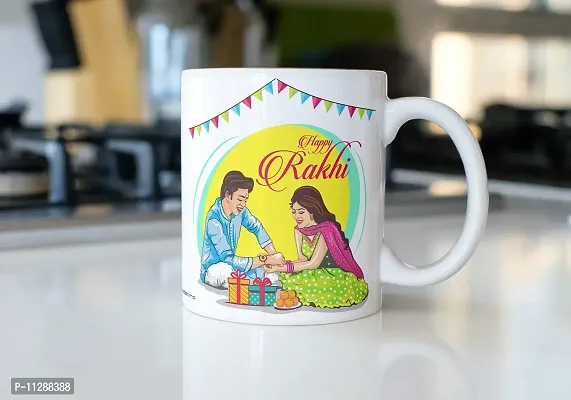 PUREZENTO?Happy Rakhi Brother Sister Celebrate Raksha Bandhan Ceramic Coffee Mug-thumb5