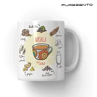 PUREZENTO Masala Chai Quotes 350 ml Coffee Mug|Coffee/Tea/ Milk Mugs with Large Handles for Men,Women,Ceramic Mug for Coffee Tea Cocoa,Easy to Clean & Hold,for Morning Coffee,Birthday,Party(Pack of 1)-thumb2