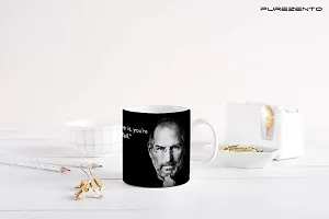 PUREZENTO Ceramic Steve Jobs Coffee Tea / Milk Cup ( Multicolour)-thumb3