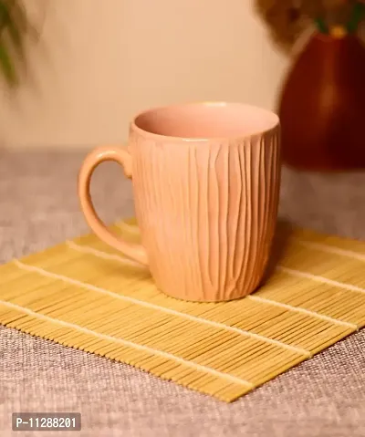 Purezento Coffee Ceramic Mug, (Pottery,Glossy,380ml), Multipurpose Usage,(Pack of 2) (1)