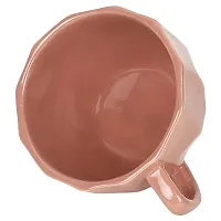 Purezento Ceramic Handcrafted Glossy Finish Coffee and Tea Mugs Diamond Cut (Pink,180 ml, Pack of 2), Gift Pack-thumb3