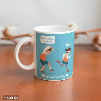 PUREZENTO?Happy Raksha Bandhan Gift for Every Brother Sister Love Ceramic Coffee Mug-thumb0