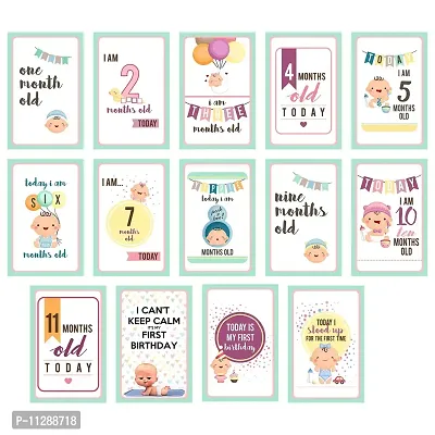 PUREZENTO Baby Milestone Cards: Cute Gift for New Parents, Baby Showers, Newborns - 15 x 9 cm - Set of 26-thumb2