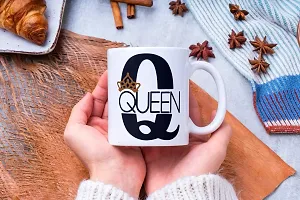 PUREZENTO ""King Queen Couple Ceramic Tea/Coffee Mug for Valentine Day Gift for Girlfriend, Boyfriend,Husband and Wife,Friends,Anniversary,Hubby Wifey,Birthday ,Set of 2-thumb3