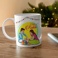 PUREZENTO?Happy Rakhi Brother Sister Celebrate Raksha Bandhan Ceramic Coffee Mug-thumb1