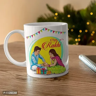 PUREZENTO?Happy Rakhi Brother Sister Celebrate Raksha Bandhan Ceramic Coffee Mug-thumb2