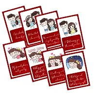 PUREZENTO Love You Forever: Love Story Romantic Cards: Cute Messages Cards Gift For Couples on Anniversaries, Valentines Set of 9 cards-thumb2