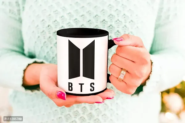 PUREZENTO BTS Logo Bangtan Music Brand PRINTES Coffee Tea / Milk Mug(Pack of 1)-thumb3