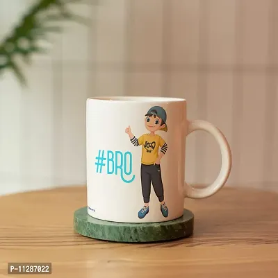 PUREZENTO?#BRO Gift for Brother on Raksha Bandhan / Birhtday Ceramic Coffee Mug-thumb3