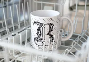 PUREZENTO Alphabet R Ceramic Mug (Pack of 1)| C Handle |-thumb2