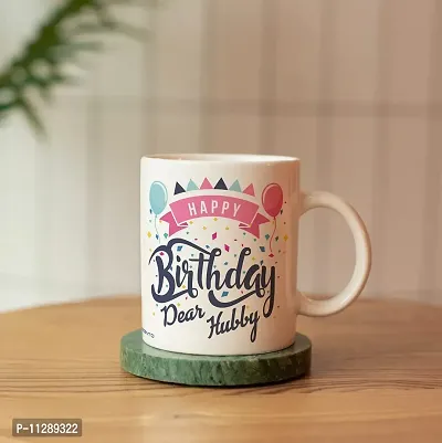 purezento Happy Birthday Dear Hubby Best gfit for Husband's Birthday Ceramic Coffee Mug-thumb5