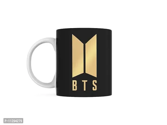 PUREZENTO BTS Gold Logo Ceramic Coffee Tea/ Milk Mug