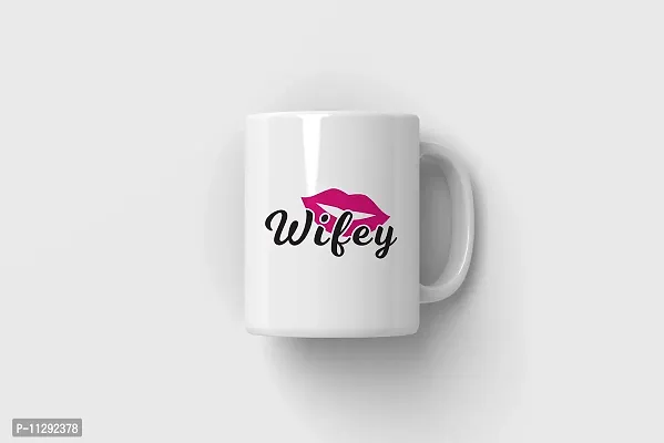 PUREZENTO Hubby Wifey Couple Ceramic Tea/Coffee Mug for Valentine Day Gift for Girlfriend, Boyfriend,Husband and Wife,Friends,Anniversary,Hubby Wifey,Birthday ,Set of 2-thumb5