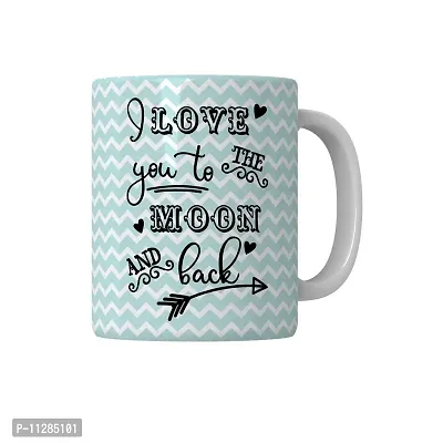 PUREZENTO I Love You to The Moon and Take Back Coffee Tea /Milk Cup(Pack OF1)