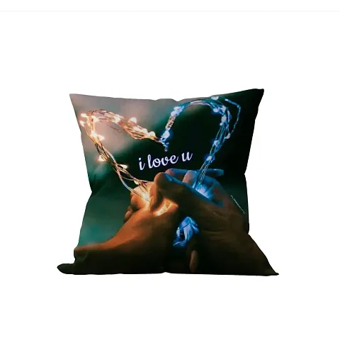 Purezento Printed Valentine Gifts Cushion Cover with Filler- The Most Romantic and Attractive Gift to Express Your Love| Soft Fabric, Washable & Long-Lasting Cushion Cover