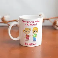 PUREZENTO?I Have The Best Brother in The World Best Bhai Ever Ceramic Coffee Mug-thumb3