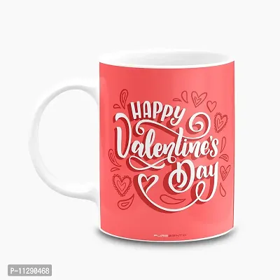 PUREZENTO Happy Valentine's Day Couple/BF/GF/Husband/Wife Ceramic Coffee Tea/ Milk Mug